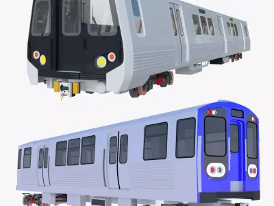 Chicago and Washington metro trains 3D Model Pack