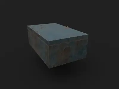 Rusty Metal Box Free low-poly 3D model