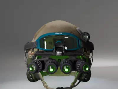 Advanced Combat Helmet 3D Model Military Tactical Helmet Low-poly 3D model