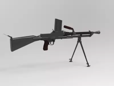 ZB vz  light machine gun  3D model