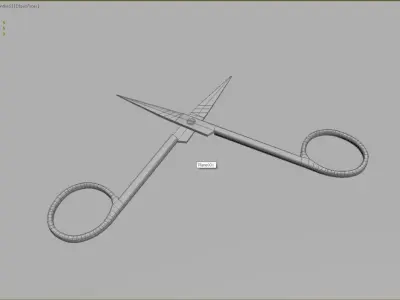 Dirty scissors Low-poly 3D model