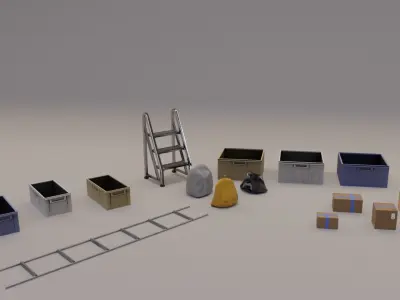 Storage Solution Unity Asset Free low-poly 3D model