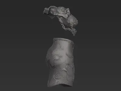 armor woman knight style 3D model