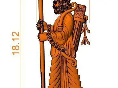 pendant Achaemenid soldier 3D print model