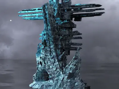 Ice Rock Fantasy Formation 5 3D model