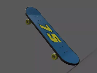 Skateboard 3D Model Low-poly 3D model