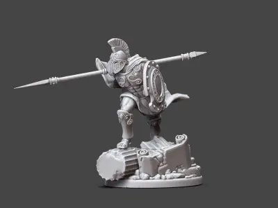Greek - Achille II - 35mm scale 3D print model