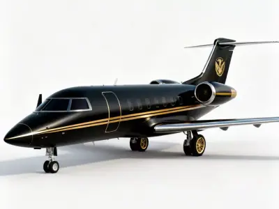 Golden Horizon Sovereign Executive Jet Low-poly 3D model
