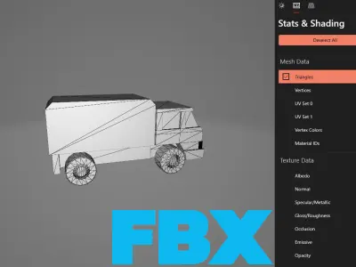 Truck Cartoon Cute Low Free 3D model