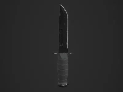 US Military Knife Low-poly 3D model