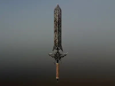Demon Sword - LowPoly - 3D Model Low-poly 3D model