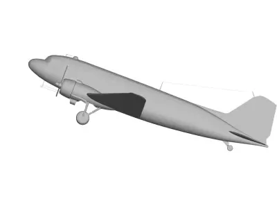 Douglas DC-3 3D model purchase