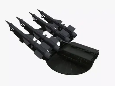 Missile Launcher Low-poly 3D model
