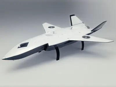 Boeing MQ-28 Ghost Bat Drone Custom Modification Low-poly 3D model