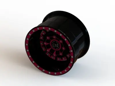 Cast rim BLACK RHINO - ABRAMS 3D model