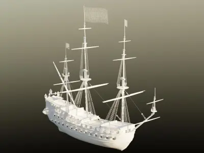 Pirate ship 3D model purchase