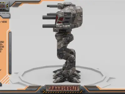 Juggernaut BattleMech Low-poly 3D model