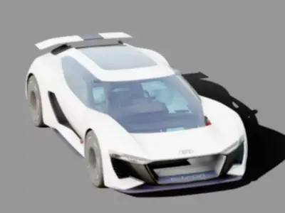 2018 Audi PB18 E-tron Concept THX  Free low-poly 3D model