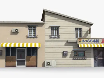 Japanese House x16 Low-poly 3D model purchase