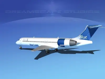 Boeing 717-200 Blue 1 3D model