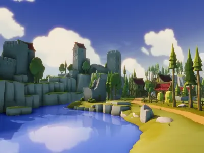 Medieval Modular Pack for Unity Low-poly 3D model