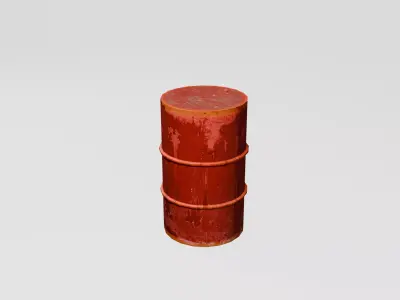 Game Ready - Clean and Rusty textures - Barrel Low-poly 3D model