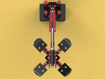 LOAD LIFTING CRANE ATTACHMENT GRABBER CLAW GRAPPLE HOOK JAW TONG 3D model