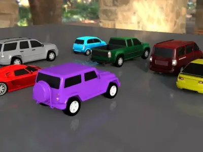 Car 3D Model  Low-poly 3D model