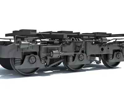 Hi-Ad Train Trucks Wheels 3D model