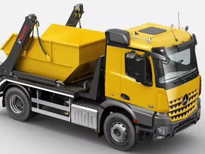 Mercedes Arocs with swap body 3D model
