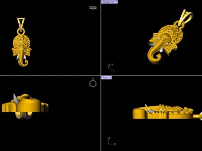 Small Ganpati Pendant - 0042 3D print model