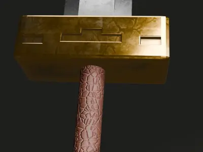 Stylised Barbarian Sword Low-poly 3D model