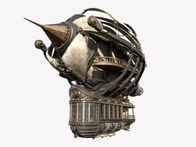 Airship Steampunk 3D model