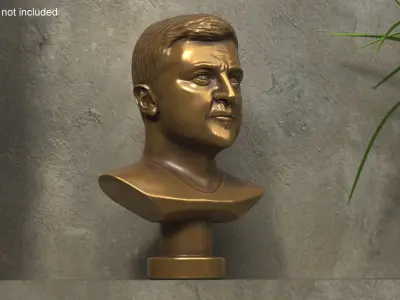  Bronze Bust of Zelensky 