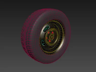 Classic car wheel 3D model