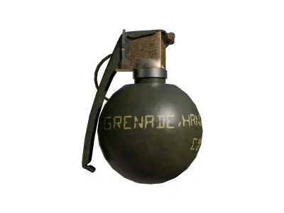 M67 Frag grenade Low-poly 3D model