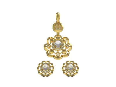 Diamond Pendant Set 10 3D print model