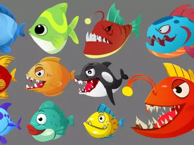 ocean world - fish series Low-poly 3D model