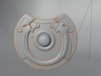 medieval viking shield  Low-poly 3D model