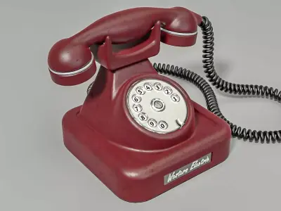 An old telephone 3D model