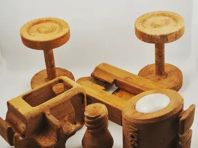 3D Printable Wooden Toy Train Set 3D print model