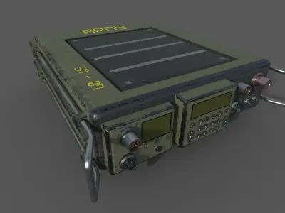 Military Radio Low-poly 3D model