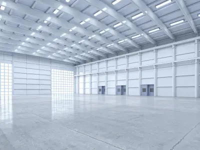 Hangar - Warehouse interior 04 3D model