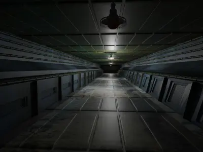 Underground Tunnel Low-poly 3D model