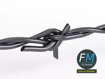 Barbed wire part 3D model