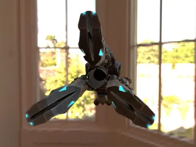 Reaper Gun Concepts Low-poly 3D model