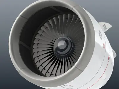 CF6-80C2 Jet Engine 3D model