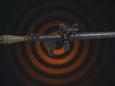 Military-Grade RPG Launcher Steel Vanguard 3D model