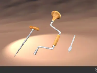 Carpentry Tools Free low-poly 3D model