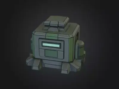 Tech Supply Crate Low-poly 3D model purchase
